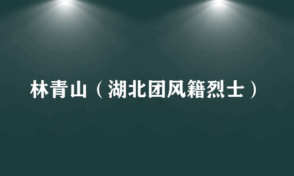 林青山（湖北团风籍烈士）