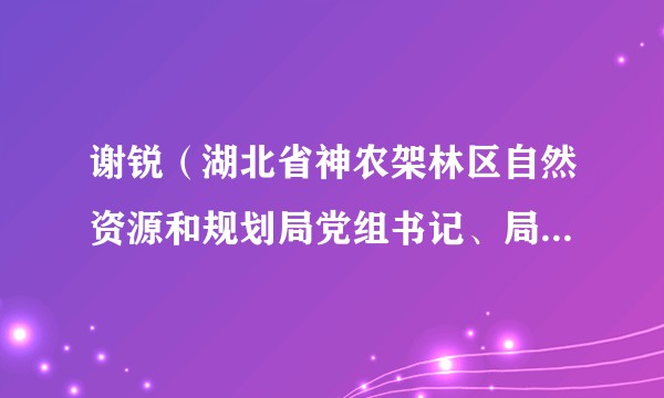 谢锐(湖北省神农架林区自然资源和规划局党组书记、局长、一级主任科员)