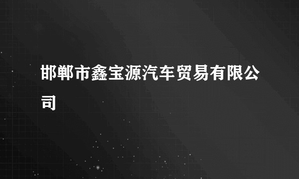 邯郸市鑫宝源汽车贸易有限公司
