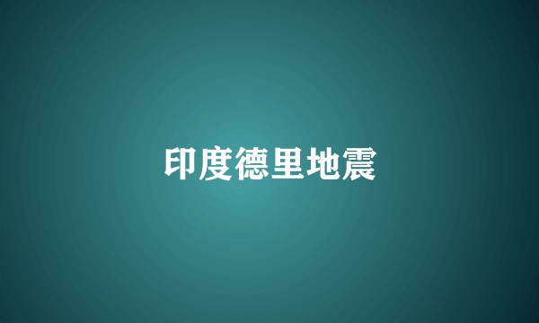 印度德里地震