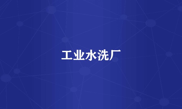 工业水洗厂
