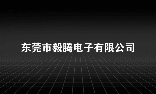 东莞市毅腾电子有限公司