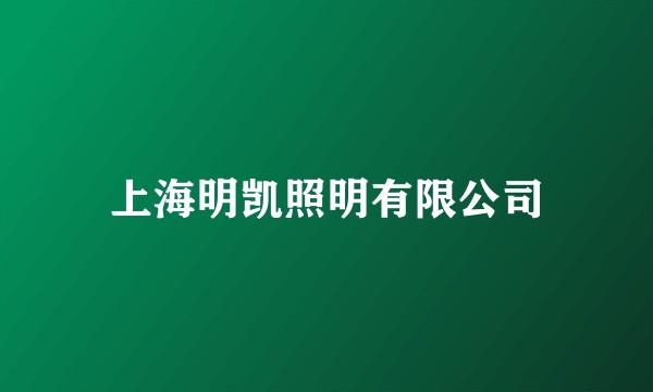 上海明凯照明有限公司