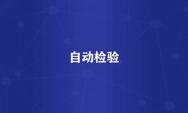 自动检验