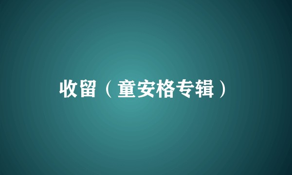 收留（童安格专辑）