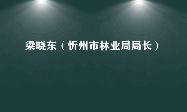 梁晓东（忻州市林业局局长）
