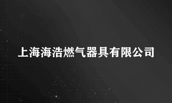 上海海浩燃气器具有限公司