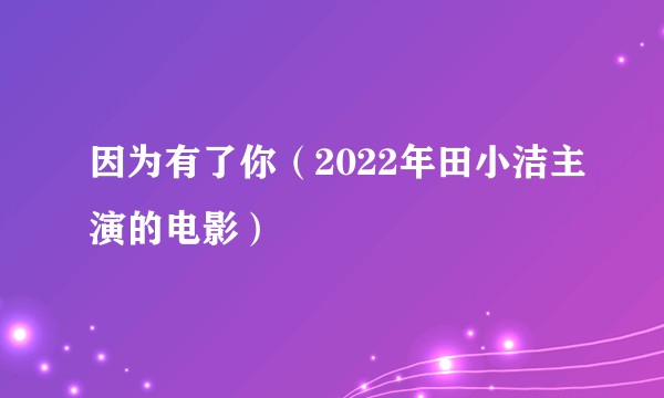 因为有了你（2022年田小洁主演的电影）
