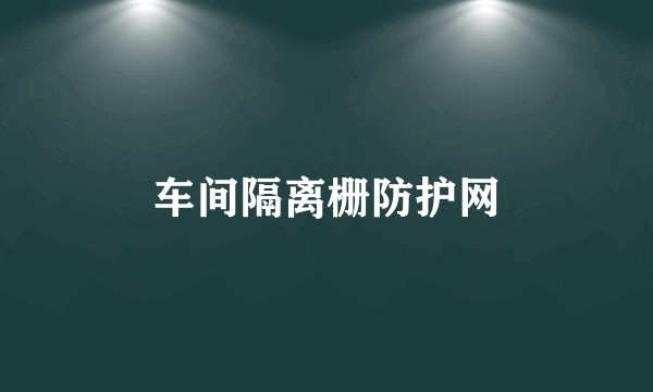 车间隔离栅防护网
