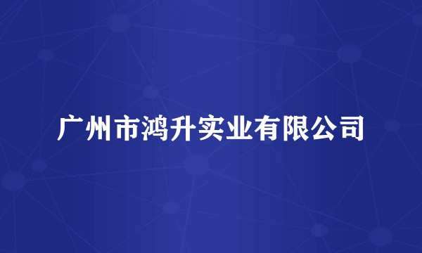 广州市鸿升实业有限公司