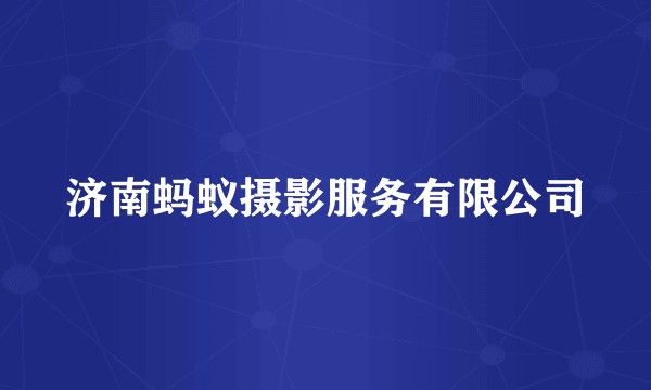 济南蚂蚁摄影服务有限公司
