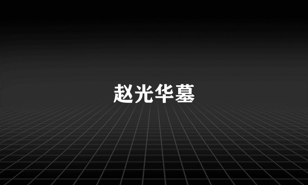 赵光华墓