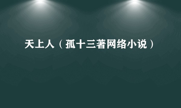 天上人（孤十三著网络小说）