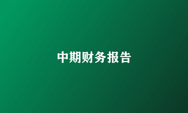 中期财务报告