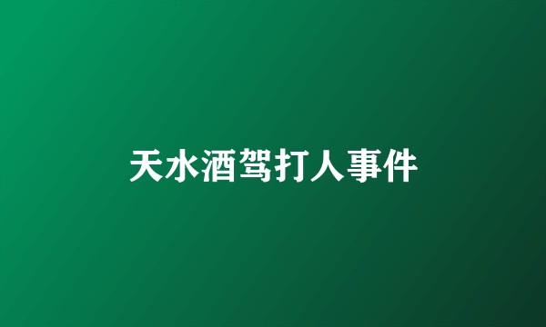 天水酒驾打人事件