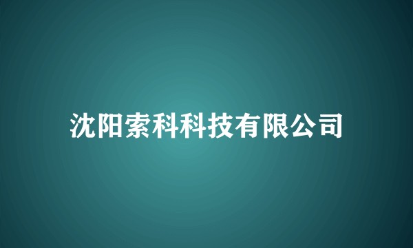 沈阳索科科技有限公司