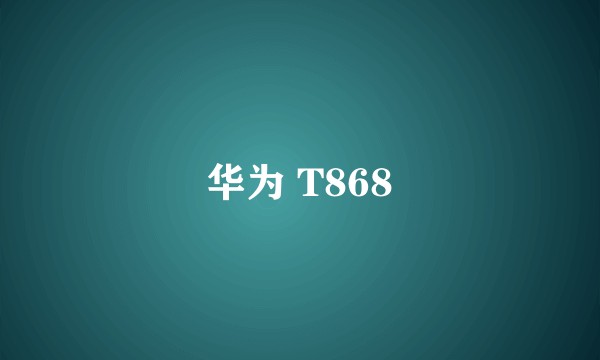 华为 T868