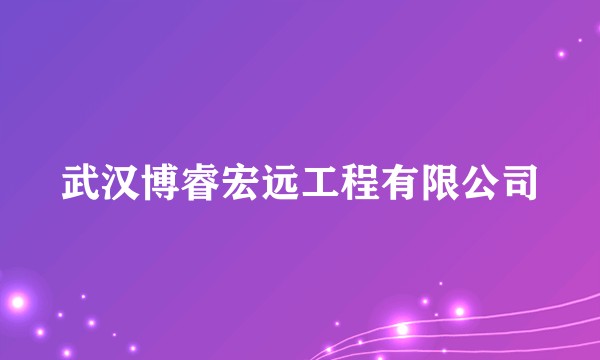 武汉博睿宏远工程有限公司