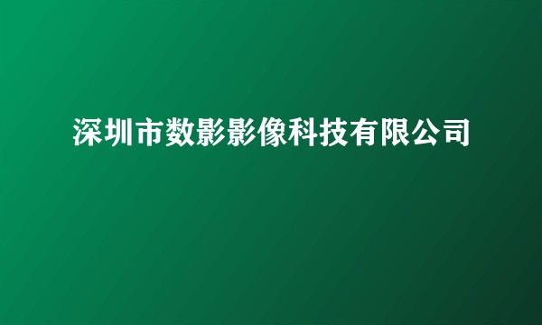深圳市数影影像科技有限公司