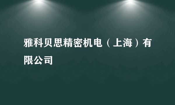 雅科贝思精密机电(上海)有限公司