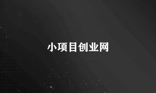 小项目创业网