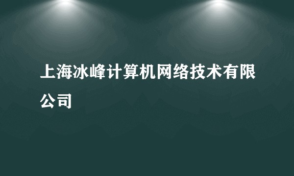上海冰峰计算机网络技术有限公司