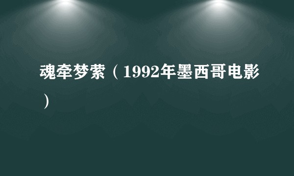 魂牵梦萦（1992年墨西哥电影）