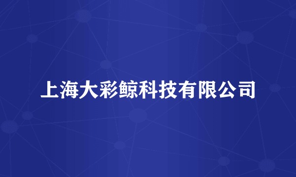 上海大彩鲸科技有限公司