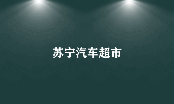 苏宁汽车超市