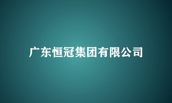 广东恒冠集团有限公司