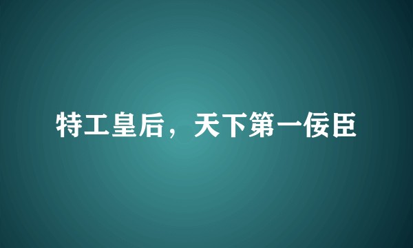 特工皇后，天下第一佞臣