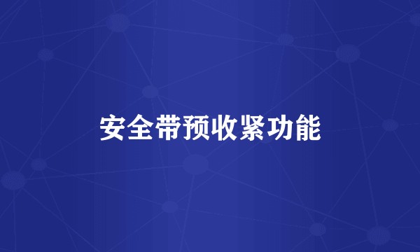 安全带预收紧功能