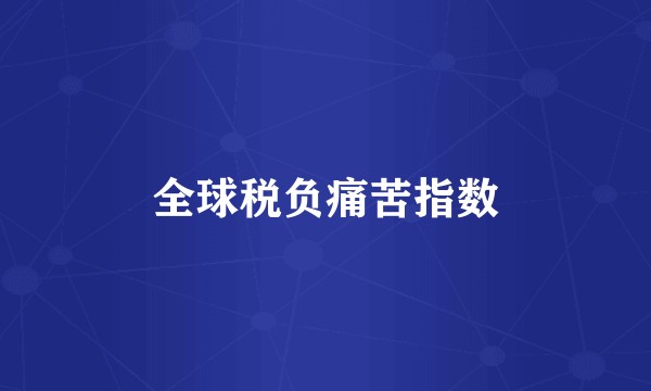 全球税负痛苦指数