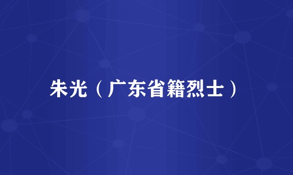 朱光（广东省籍烈士）