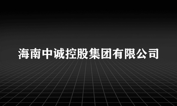 海南中诚控股集团有限公司