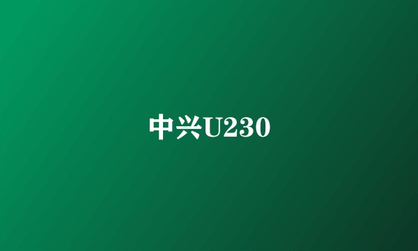 中兴U230
