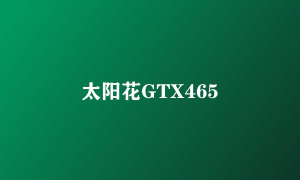 太阳花GTX465