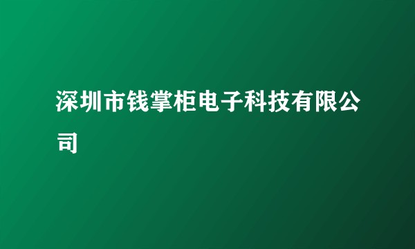 深圳市钱掌柜电子科技有限公司