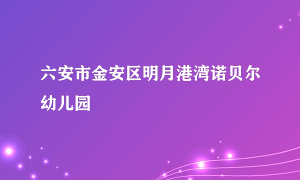 六安市金安区明月港湾诺贝尔幼儿园