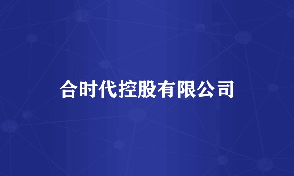 合时代控股有限公司