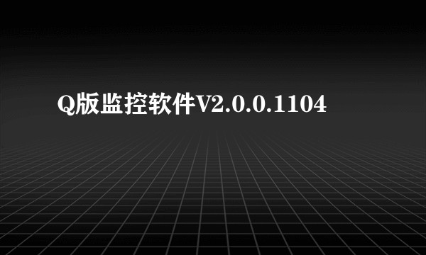 Q版监控软件V2.0.0.1104