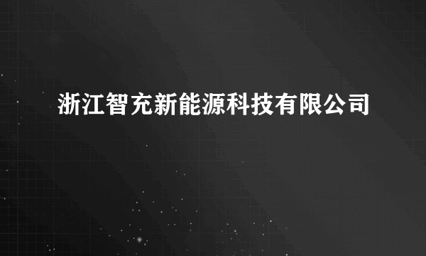 浙江智充新能源科技有限公司