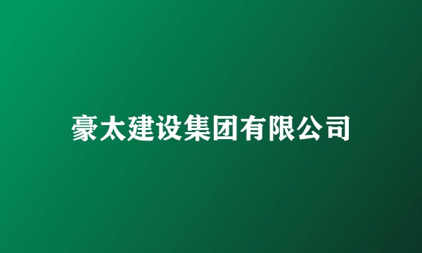 豪太建设集团有限公司