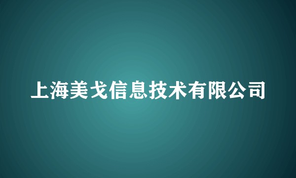 上海美戈信息技术有限公司