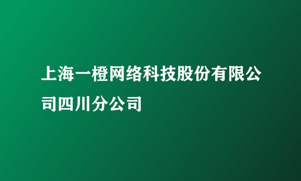 上海一橙网络科技股份有限公司四川分公司