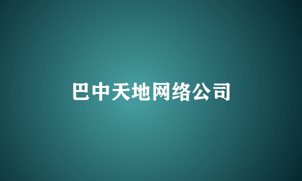 巴中天地网络公司