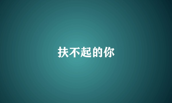 扶不起的你
