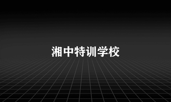 湘中特训学校