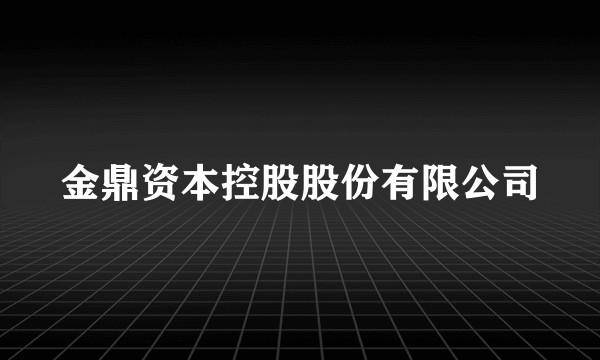 金鼎资本控股股份有限公司