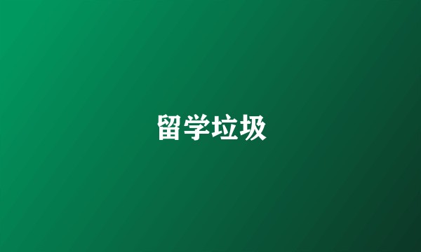留学垃圾